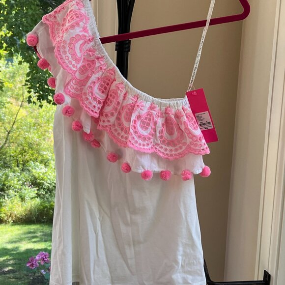 Lilly Pulitzer Idara One-Shoulder Beach Summer Resort Top NWT size x-small - Picture 3 of 9
